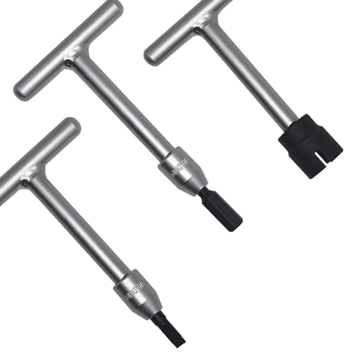 5Pcs 1/4" & 3/8" Oil Service Set for Plastic Oil Drain Screws Disassembly kit, T-handle Oil Drain Screws Removal Tool Kit, Oil Drain Screws Remover