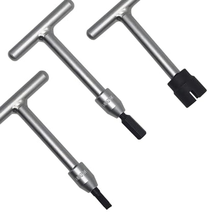 5Pcs 1/4" & 3/8" Oil Service Set for Plastic Oil Drain Screws Disassembly kit, T-handle Oil Drain Screws Removal Tool Kit, Oil Drain Screws Remover
