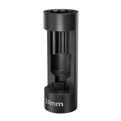 Suspension Socket Tool - 18mm, 19mm, 21mm, 22mm, 24mm Strut Nut Sizes, 12 Point 1/2" Drive, Easy Strut Nut Removal, Vm Number 3353 - color: 24mm