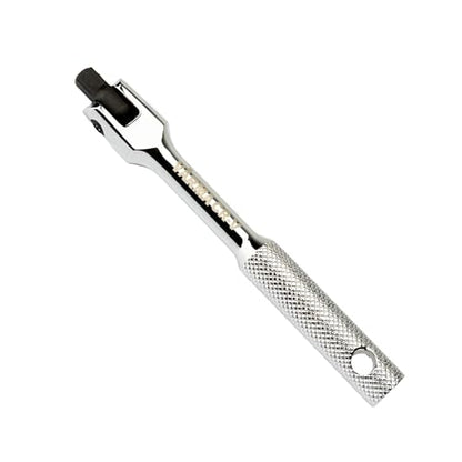 1/4-Inch Drive 5-Inch Flex Head Breaker Bar – Compact Power Knuckle Bar with Pivot Handle for Mechanics, DIY, and Home Repairs - size: 1/4" Drive x 5"