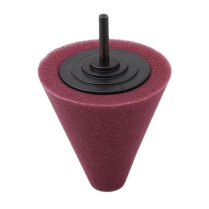 Wheel Used for Electric Drill Burnishing Ball Polishing Cone Set Car Hub Buffing Sponge Kit - color: Red 1pc