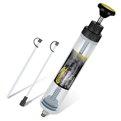 GOOACC Oil Extractor Pump, 500CC Fluid Extractor Automotive Manual Fuel Suction & Filler Pump with Extension Hose Syringe Vacuum Pump, Brake Fluid Extractor for Oil Change Extraction Transfer (500ml) - size: 500CC Manual