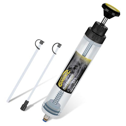 GOOACC Oil Extractor Pump, 500CC Fluid Extractor Automotive Manual Fuel Suction & Filler Pump with Extension Hose Syringe Vacuum Pump, Brake Fluid Extractor for Oil Change Extraction Transfer (500ml) - size: 500CC Manual