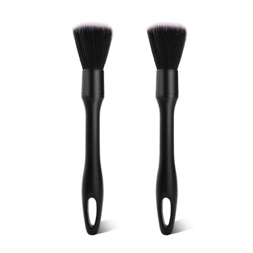 2PCS Car Detailing Brush Set, Ultra Soft Bristle Auto Interior Cleaning Brushes, Scratch-Free Dashboard Duster Kit for Vents, Leather, Screen, Console and Household Cleaning - size: 2PCS-B