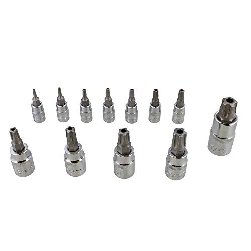 ABN Torx Plus Socket Set Star Bit Set, 5 Star Tamper Proof Bit Set, Tamper Proof – 12-Piece Torx Set