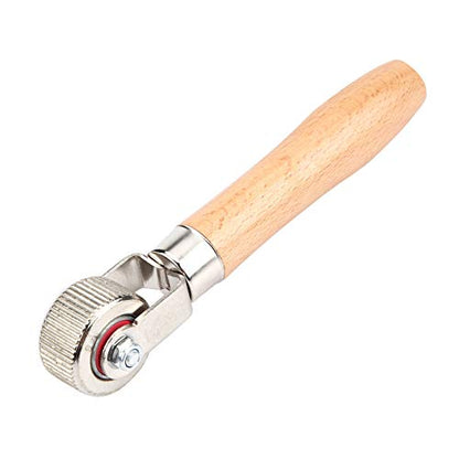 Car Wheel Tire Patch Repair Tool LaborSaving Bearing Roller with Wooden Handle Fit for and Motorcycle (M) - size: M