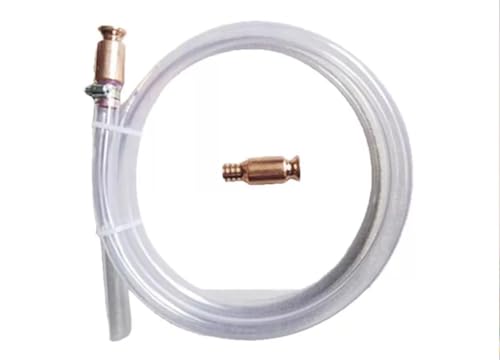 ‌Qkxut Safety Siphon Hose for Gasoline | 13FT Heavy-Duty PVC Fuel Transfer Pump with 1/2" Valve | Emergency Hand Pump for Gas, Oil & Diesel‌