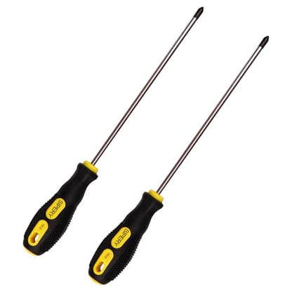 Phillips Screwdriver 8 inch long Screwdrivers Length Shank Screwdriver Magnetic Tip PH2 Cross Head Screwdrivers 2Pcs （8 Inch Shaft） - size: 8 Inch