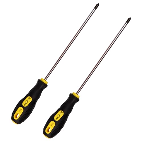 Phillips Screwdriver 8 inch long Screwdrivers Length Shank Screwdriver Magnetic Tip PH2 Cross Head Screwdrivers 2Pcs （8 Inch Shaft） - size: 8 Inch