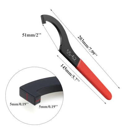 PRO BAT Universal Motorcycle Shock Absorber Spanner Wrench Hook Pin Spanner Wrench Shocker Shokie Adjusting Tools C Spanner for Pit Quad Dirt Bike ATV 55-62 - size: 55-62