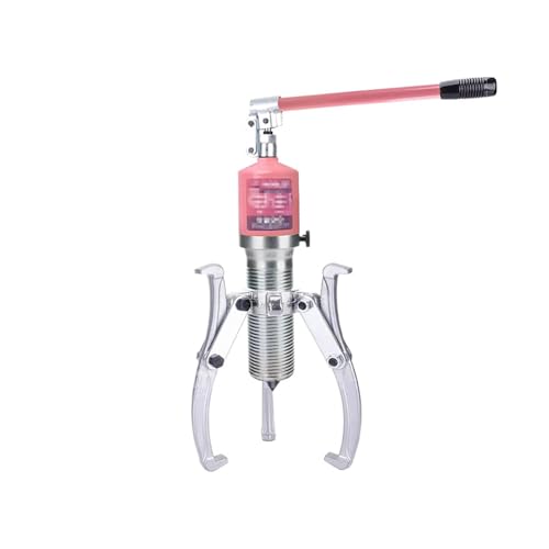 Pink Hydraulic Gear Puller, Professional 3 Jaw Gear Puller, Heavy Duty Gear Removal Tool for Slide Gears, Industrial Hydraulic Bearing Buster, 2 Or 3 Jaws Bearing Hub Separator,10T