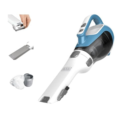 Black+Decker, Dustbuster AdvancedClean Handheld Vacuum Cordless, Compact Home and Car Vacuum with Crevice Tool, Rotating Nozzle and Charging Station - style: AdvancedClean