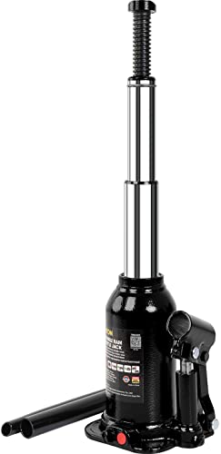 Torin 4 Ton (8,000 LBs) Double Ram Welded Hydraulic Car Bottle Jack for Auto Repair and House Lift, Black, ATH80402XB - size: 4 Ton (8,000 LBs)