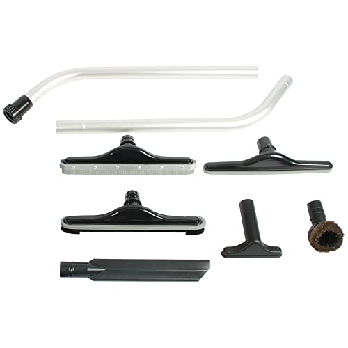 Complete Backpack Vacuum Attachment Kit w/ 2-Piece S-Wand, Floor Brush, and Squeegee Tool - size: Complete with Squeegee