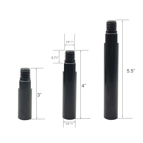 5/8"-11 Angle Grinder Extension Shaft Set Airway Buff Extender Kit 3 Packs Connecting Rod for Car Polisher and Angle Grinder 3inch, 3.9inch, 5.5inch
