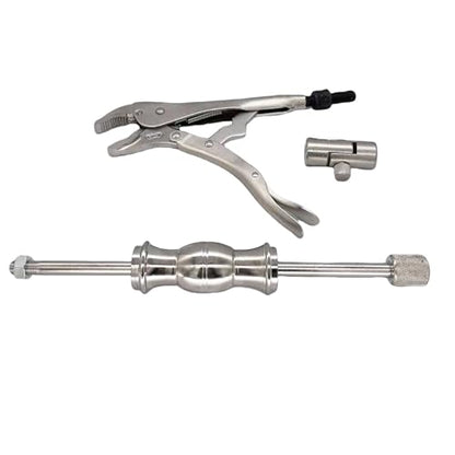 Slide Hammer Locking Pliers Set, 9 inch Locking Pliers, Sturdy 2 Pound Slide Hammer,Swivel Grip Attachment for Nail, Bolt, Pin, Seal, CV Axle Removal Tool