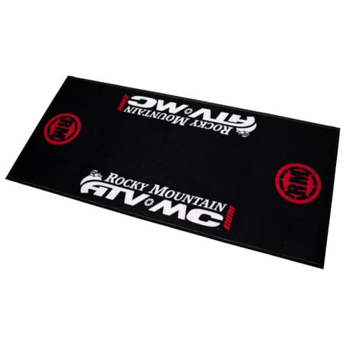 Rocky Mountain ATV/MC Motorcycle Mat 2 Pack – 86” x 40” Garage Floor Mats with Absorbent Top & Waterproof Backing – Protects Floors from Oil, Fuel & Coolant Spills