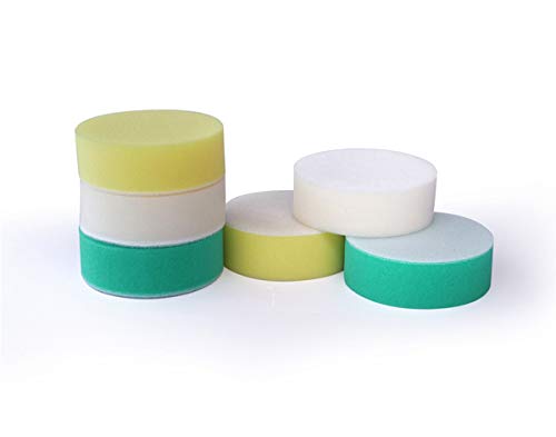 Maxshine 3” Hook and Loop Foam Polishing Pads Kit – Specially Designed for Polishing Small Areas, Comes with 6 Pieces of Pads for Cutting, Polishing, Finishing (2 piece Each) - size: 3"