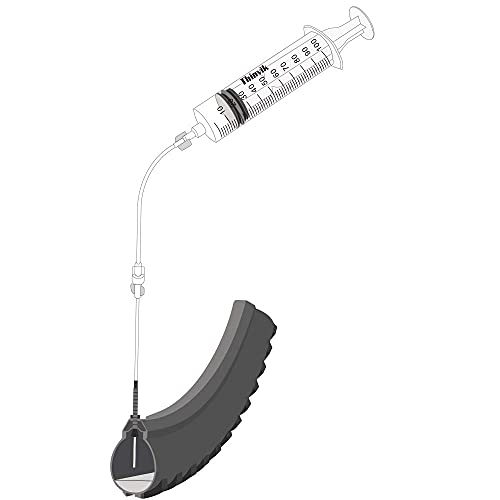 Thinvik Bike Tubeless Sealant Injector 3.5 oz/100ML | Syringe for Stans, No Tubes Sealant and Other sealants, Presta Schrader Valve Core Removal Tool