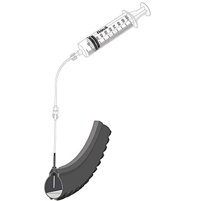 Thinvik Bike Tubeless Sealant Injector 3.5 oz/100ML | Syringe for Stans, No Tubes Sealant and Other sealants, Presta Schrader Valve Core Removal Tool