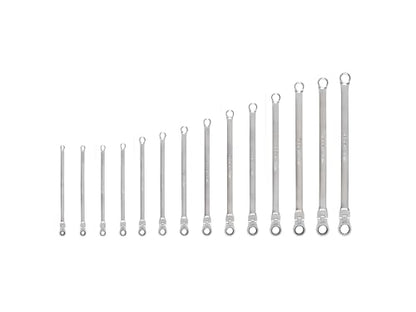 TEKTON Long Fixed/Flex Head Ratcheting Box End Wrench Set | WRB95003 - size: 14-Piece (1/4-3/4 in.), style: No Organization