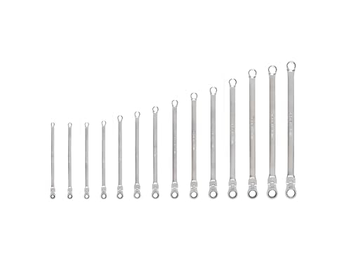 TEKTON Long Fixed/Flex Head Ratcheting Box End Wrench Set | WRB95003 - size: 14-Piece (1/4-3/4 in.), style: No Organization