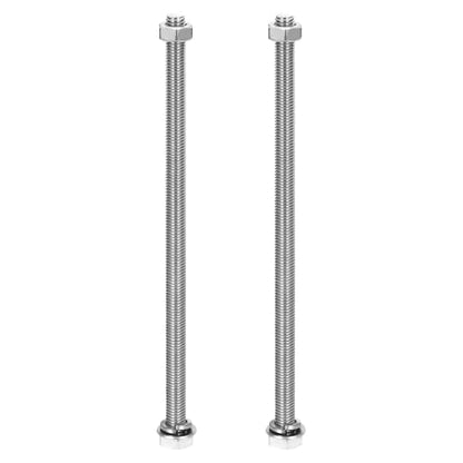 MECCANIXITY M8 x 200mm 304 Stainless Steel Hex Head Screws Bolts, Nuts, Flat & Lock Washers Assortment Kit, Fully Threaded, Bright Finish for Home, Electronic, Machine, 2 Sets - size: M8 x 200mm
