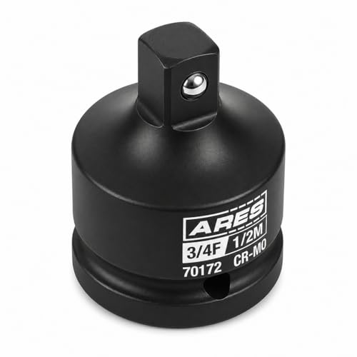 ARES 70172 3/4-Inch F to 1/2-Inch M Impact Socket Adapter | Chrome Moly Steel Construction Exceeds ANSI Standards and Ensures Life Time Use