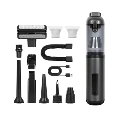 JFX Car Portable Cordless Handheld Vacuum Cleaner with 17000pa Suction Power, 4-in-1 Mini Cordless Vacuum with 3 Suction Mode, Type-C Charge, Handheld Vacuum for Small Jobs, Car, Office Desk, Keyboard