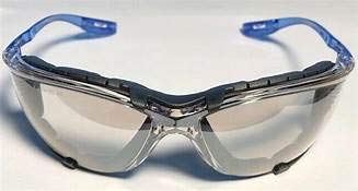 3M Safety Glasses, Virtua CCS, ANSI Z87, Anti-Fog, Mirrored Lens, Blue Frame, Corded Ear Plug Control System, Pack of 20 - color: I/O Mirror Lens, Blue Frame With Foam Gasket, size: 1 Count (Pack of 20)