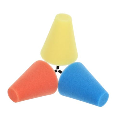 Ciieeo Car Wheel Buffing Cone Kit 3 Pcs Drill Polishing Sponge Pads for Automotive Wheel Care Compatible Drill Tools