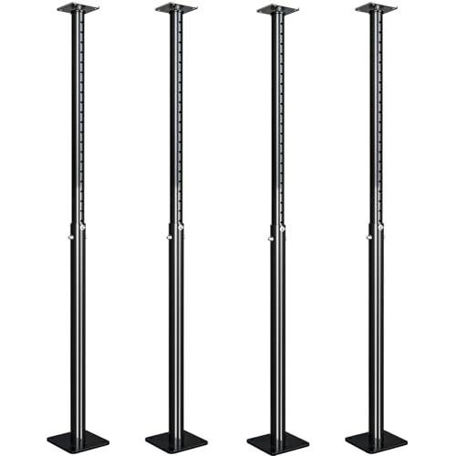 4 Pack 55"-98" Adjustable House Floor Wall Jack, 18000 lb Max Load Capacity | Floor Joist Jack for Leveling, Framing, Basement, Crawlspace, Beam, Roof, Stair and Ceiling Support