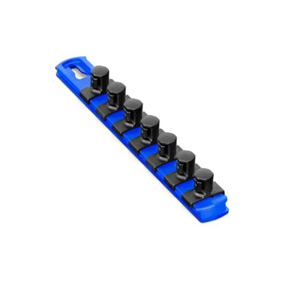 ERNST 8-Inch Socket Rail Organizer with 7 1/2-Inch Twist Lock Clips, Blue - 8409-Blue-1/2 - color: Blue, size: 1/2-Inch Twist Clips, style: 8-Inch