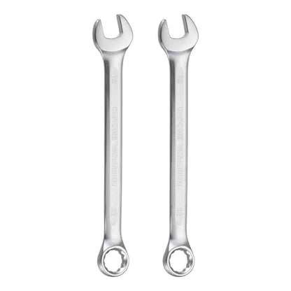 HARFINGTON 2Pcs Metric Combination Wrench 12mm Open End & 15-Degree Offset 12-Point Box End Chrome Vanadium Steel Industrial Grade Double Ended Wrenches Spanners Tools - size: 12mm