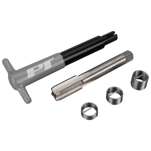Performance Tool W86904 M14-1.25 Spark Plug Thread Repair Kit | Automotive spark plug rethread kit. Restores threads to original size. Includes HSS tap and stainless inserts - style: Thread Repair Kit M14-1.25
