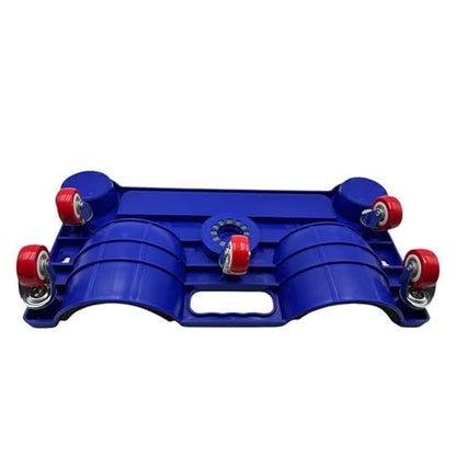 Heavy Duty Rotating Casters Wheel Kneeling Pad for Auto Repair and Flooring with Nonslip Surfaces and Extra Wide Design - color: red