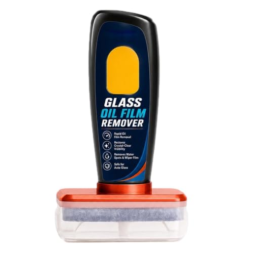 Car Glass Cleaner Tool – Windshield Degreaser Handle, Rearview Mirror And Side Window Cleaning Brush, 70ml Auto Glass Polishing Kit For Streak Free Visibility Use