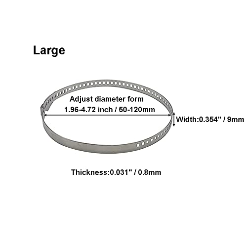 CV Boot Clamp Kit - Stainless Steel Universal Adjustable Axle Boot CV Joint Bands Drive Axle Shaft Joint Crimp Clamps 24Pcs(12pcs Large+ 12pcs Small) - size: 12pcs Large+ 12pcs Small