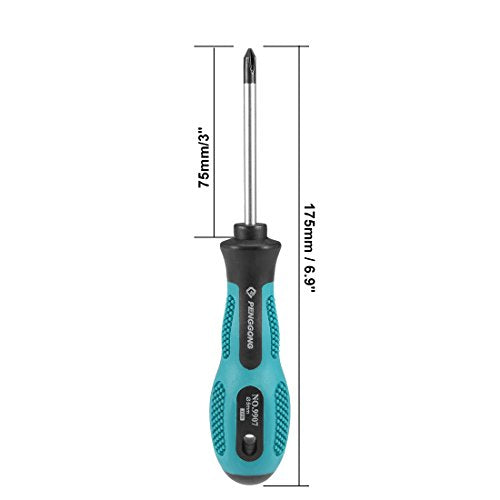 uxcell #1 Phillips Screwdriver 3 Inch Round Shaft Non Slip Comfortable Handle - size: PH1 x 3"