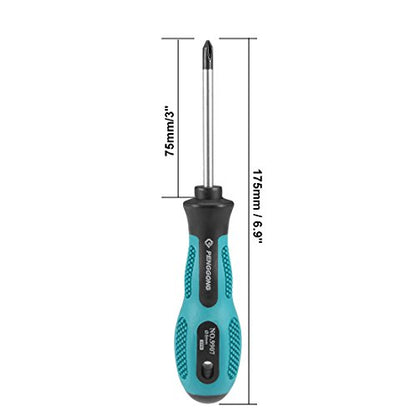 uxcell #1 Phillips Screwdriver 3 Inch Round Shaft Non Slip Comfortable Handle - size: PH1 x 3"