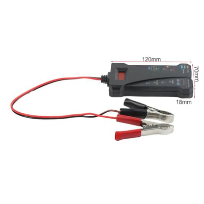 12V Digital Car for battery Tester, for JFIND Voltmeter Alternator for Performance Analyzer with 30A Clips, LED Backlit Display Diagnostic Tool for Vehicle(black)