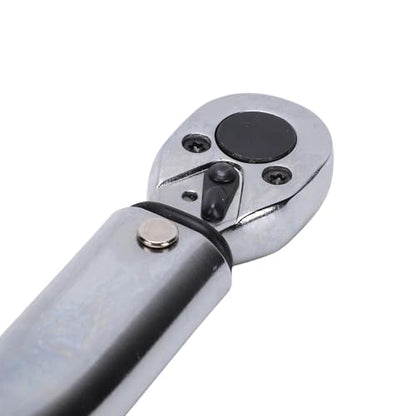 1/4 Inch Drive Click Torque Wrench, 5 to 25Nm High Precision Torque Wrench, Adjustable Pre Set for Car, Bike Maintenance