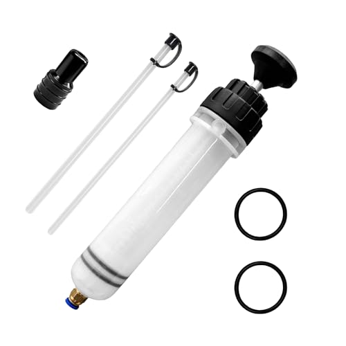 200cc Automotive Fluid Extractor Pump, Multi-Purpose Manual Oil Transfer Pump with 2 Extension Tubes, Universal Fluid Change Syringe Extraction and Filling Tool for Most Cars - color: 200cc