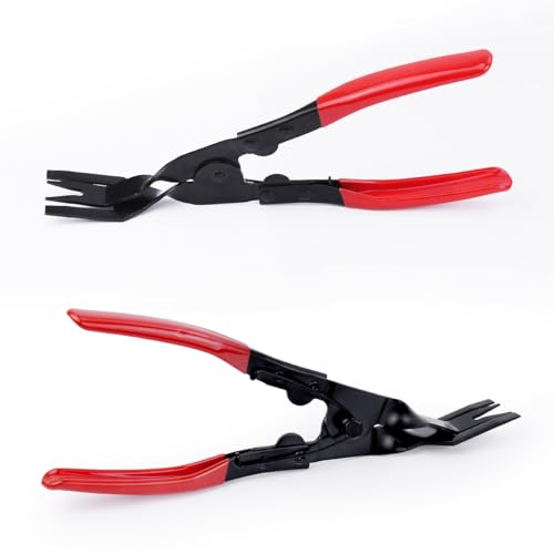 1 Pcs Automobile Interior Upholstery Trim Clip Pliers Remover Tool, Push Pin Pliers Panel Clip Removal Pliers Trim Removal Tool (Red) - color: Red