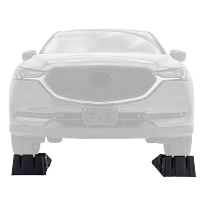 Black Widow 13" W Stackable Plastic Car Service Ramps – 16,000 lb. GVW Capacity per Pair, Lightweight High-Impact Grid Design, 6.25” Lift Height, Built-in Handles