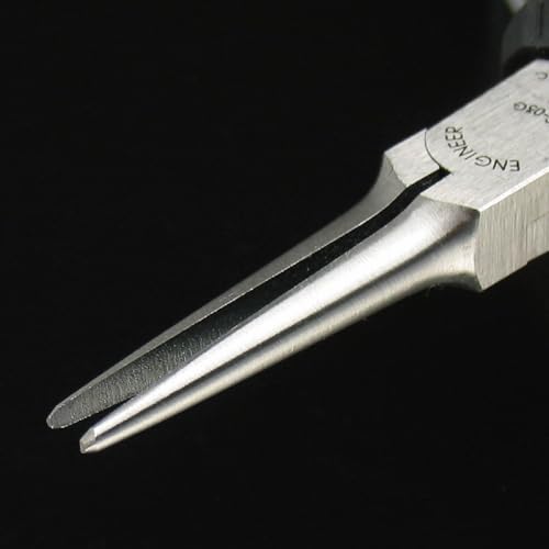 ENGINEER Precision Mini Long Nose Pliers (Needle tip) 141mm Professional Grade ESD Safe with Carbon Steel Jaws. Made in Japan. PS-03