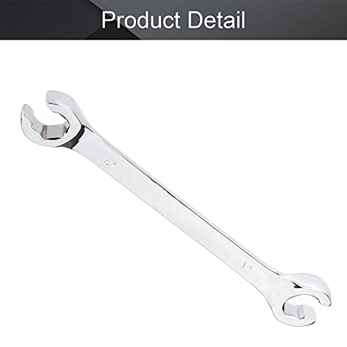 Utoolmart Flare Nut Wrench, 15mm x 17mm Metric Double Open End, 2Pcs - color: 2pcs, size: 15x17mm