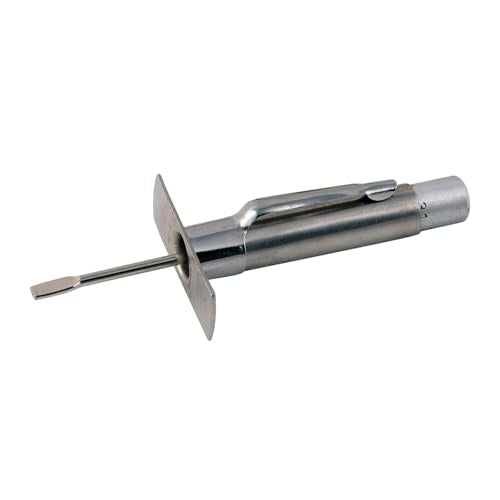 RockTrix - Tire Tread Depth Gauge - Provides Readings in 32nds - Stainless Steel Barrel and Aluminum Indicator Bar | Precise 32nds Measurement Tool. Aluminum Indicator Bar for Cars, Trucks, SUVs & Motorcycles. DIY Manual Tire Wear Gauge.