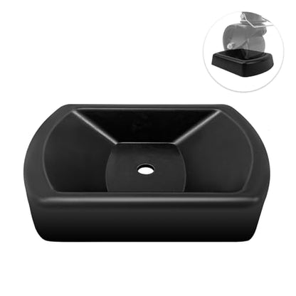 HOXWELL Rubber Wheel Dock for Trailer Tongue Jack, Suit for 8"-10" Castor, Heavy Duty Wheel Dock for Cargo Camper RV Boat Roller Stopper, Caster Chock Easy to Store and Transport, Black(1 Pack)