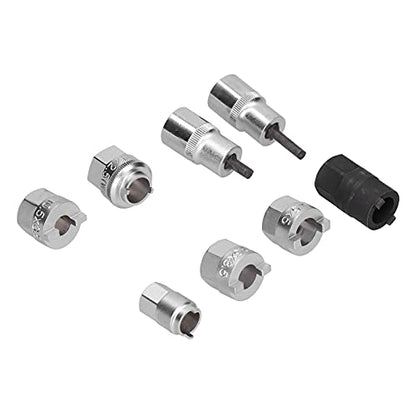 8pcs Suspension Strut Nut Sockets Removal Disassembly Tool Set, Car Repair Tool Kit, High Quality Metal Strut Socket Wrench for Shock Absorber Nut Removal, Includes Storage